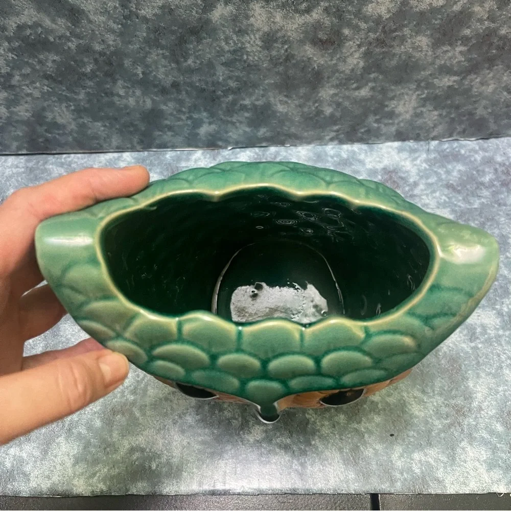 Hobby Lobby Green and Gold Owl Vase